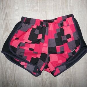 Nike Women's Athletic Shorts in Pixelated Pink and Black
